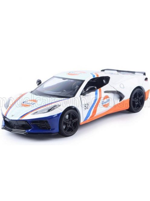 Motor-Max - CHEVROLET CORVETTE C8 N 52 GULF RACING 2020 WHITE BLUE ORANGE