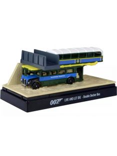   Motor-Max - DECKER DIORAMA - AUTOBUS WITH BRIDGE 1960 - 007 JAMES BOND - LIVE AND LET DIE - VIVI E LASCIA MORIRE BLUE GREEN