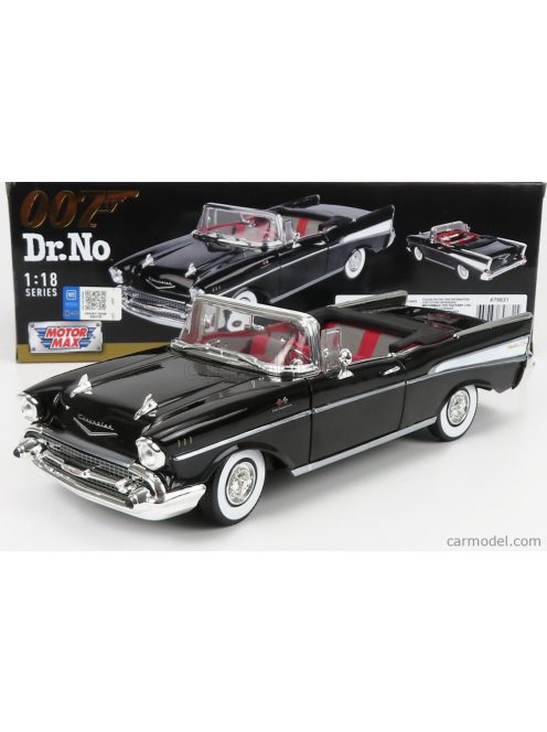 Motor-Max - Chevrolet Bel Air Cabriolet - Spider 1955 - 007 James Bond - Dr. No - Licenza Di Uccidere Black