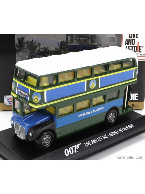 Motor-Max - Decker Diorama - Autobus 1960 - 007 James Bond - Live And Let Die - Vivi E Lascia Morire Blue Green