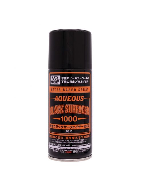 Mr Hobby - B-613 Aqueous Black Surfacer 1000 Spray (170 ml)