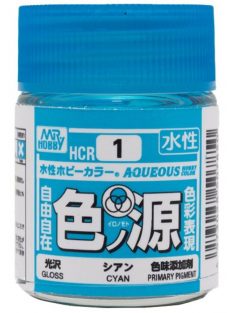   Mr Hobby - Mr Hobby -Gunze Aqueous Hobby Colors  (18 ml) Primary Color Pigment Cyan