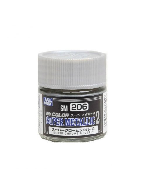 Mr. Hobby - Mr. Color Super Metallic II (10 ml) Super Chrome Silver II SM-206