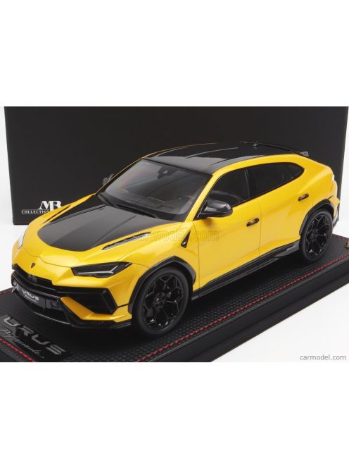 Mr-Models - Lamborghini Urus Performante 2022 - Con Vetrina - With Showcase Giallo Inti - Yellow Met Black