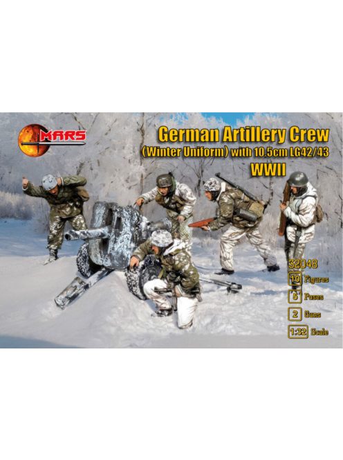 Mars Figures - German Artillery Crew (winter Uniform) & 10,5cm LG 42/43