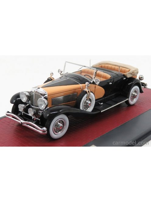 Matrix Scale Models - Duesenberg Sj J-562-2592 Dual Cowl Phaeton La Grande Union City Body Co. Open 1935 Black Beige