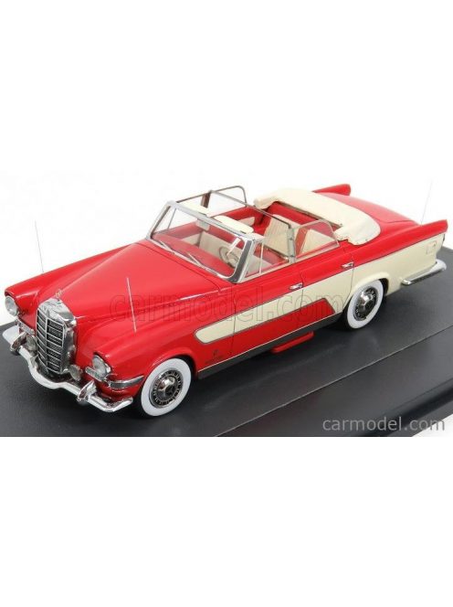 Matrix Scale Models - Ghia Mb 300C Allungata Cabriolet Open 1956 Red White