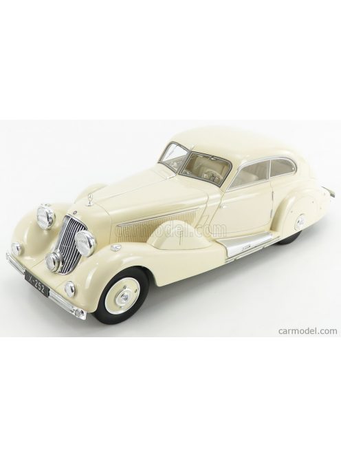 Matrix Scale Models - Mercedes Benz 500K Spezial Streamelined 1935 - Personal Car Tan Tjoan Keng - Con Vetrina - With Showcase Cream