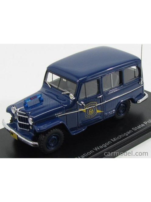 Neo Scale Models - Jeep Willys Station Wagon Michigan State Police 1954 Blue