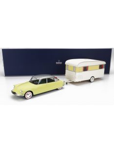 NOREV - CITROEN DS19 WITH ROULOTTE 1960 YELLOW WHITE