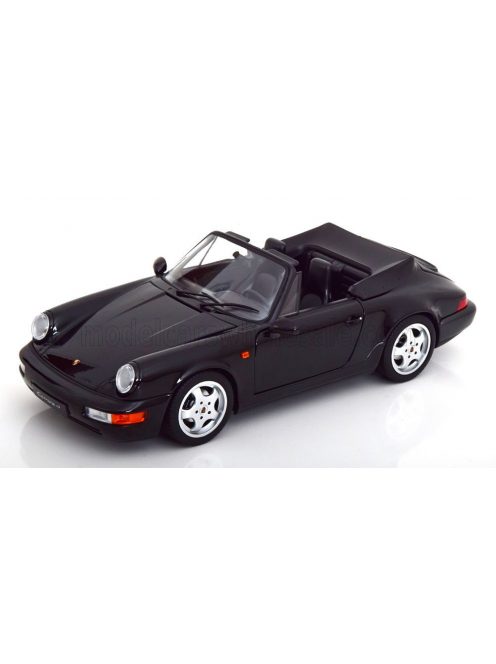 NOREV - PORSCHE 911 964 CARRERA 4 CABRIOLET 1990 BLACK MET