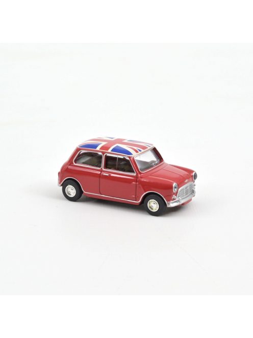 Norev - Mini Cooper S 1964 Tartan Red With Flag On Roof (1:54) - Norev