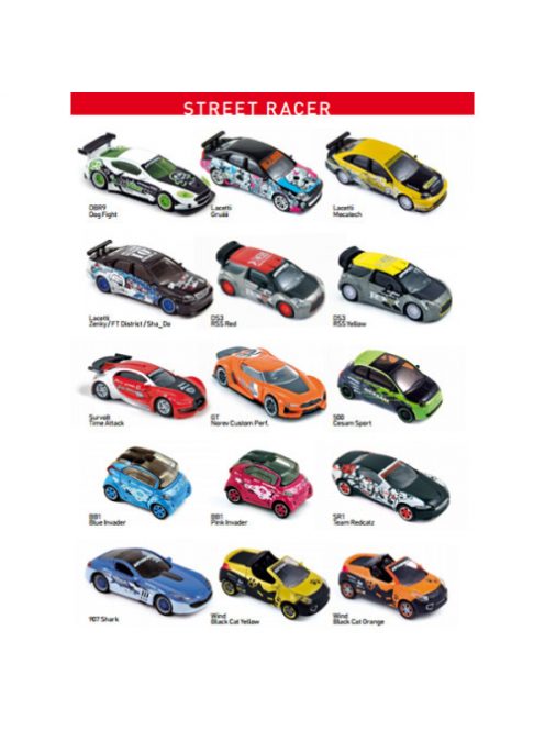 Norev - 1:60 Display 42 Models Assorted Street Racer - 1 Piece