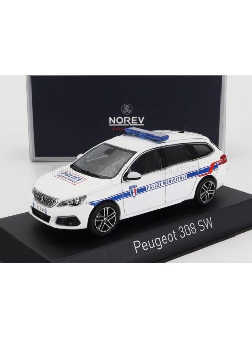 NOREV - PEUGEOT 308 GT SW STATION WAGON POLICE MUNICIPALE 2020 WHITE