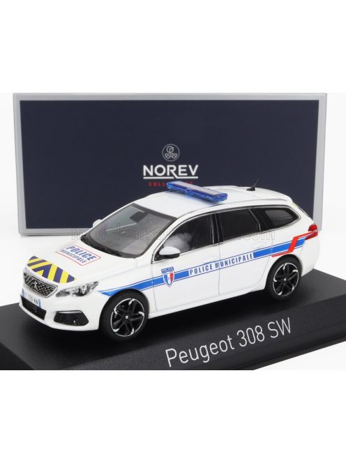 NOREV - PEUGEOT 308 SW STATION WAGON POLICE MUNICIPALE 2018 WHITE