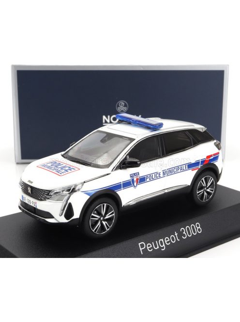 NOREV - PEUGEOT 3008 POLICE MUNICIPALE 2023 WHITE BLUE