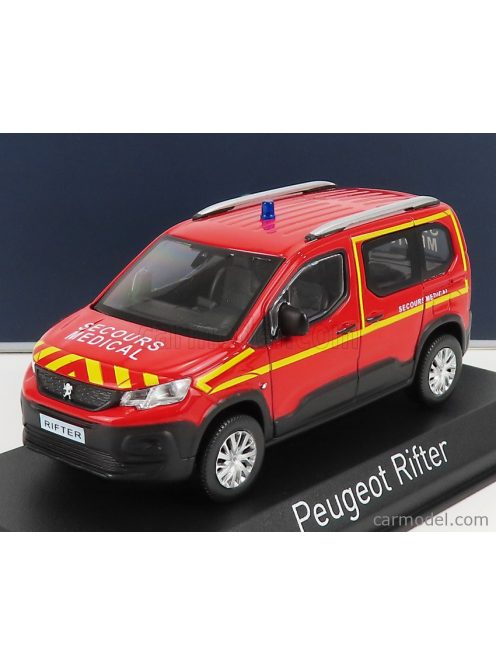 Norev - Peugeot Rifter Pompiers Secours Medical 2019 Red Yellow