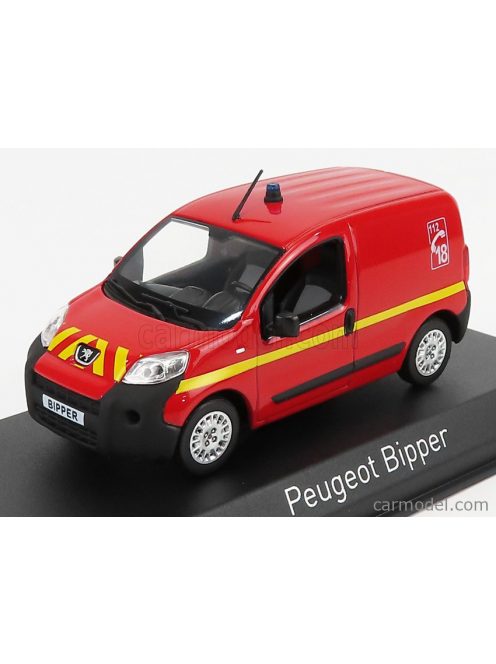 Norev - Peugeot Bipper Van Fire Engine 2009 Red Yellow