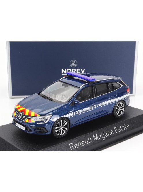 NOREV - RENAULT MEGANE SPORT TOURER SW STATION WAGON GENDARMERIE DE L'AIR 2022 BLUE