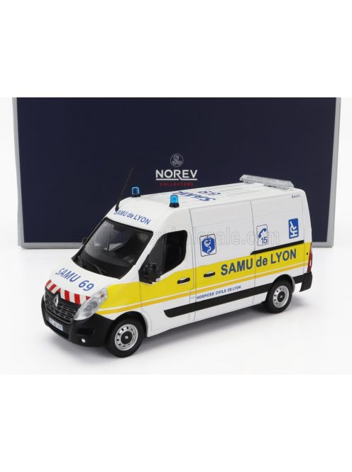 NOREV - RENAULT MASTER VAN SAMU DE LYON AMBULANCE 2014 WHITE YELLOW