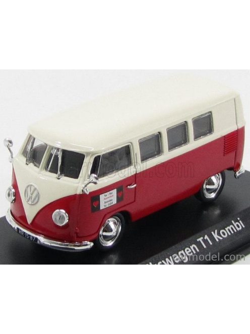 Norev - Volkswagen T1 Minibus Autoverhuur Rotterdam 1958 Red White