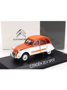 NOREV - CITROEN 2CV SPOT 1976 WHITE ORANGE