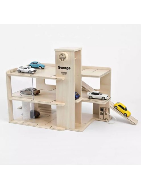 Norev - 3 Story Garage In Wood With A Vw Golf Gti G60 1:43 Norev Jet-Car