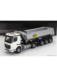   Nzg - Mercedes Benz Arocs 1845 Meiller Kipper Cassone Ribaltabile 2019 White Silver