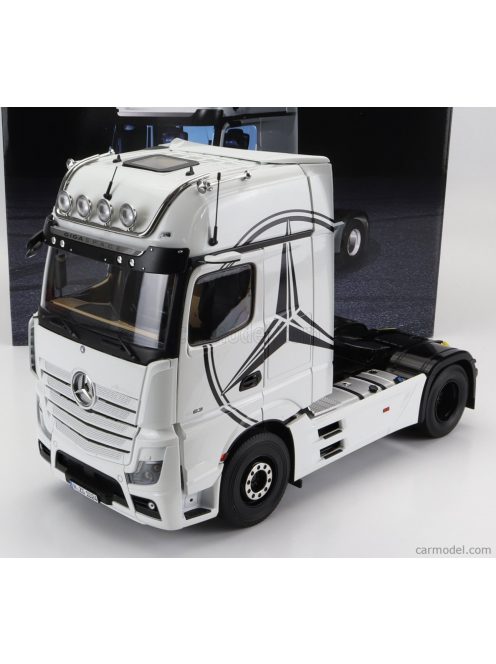 Nzg - Mercedes Benz Actros 2 1863 Gigaspace 4X2 Mirrorcam Tractor Truck Logo Mercedes 2-Assi 2018 White