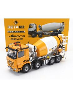   NZG - MERCEDES BENZ AROCS 3243 TRUCK BETA BETONIERA TANKER CEMENT MIXER TRUCK 4-ASSI 2018 YELLOW WHITE