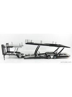   Nzg - Accessories Trailer For Actros 2 1863 Gigaspace 2018 Truck Car Transporter - Cars Not Included Black Silver