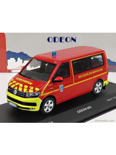   Odeon - Volkswagen T6 Minibus Sapeurs Pompiers Sdis 2A Secours En Montagne 2015 Red Yellow