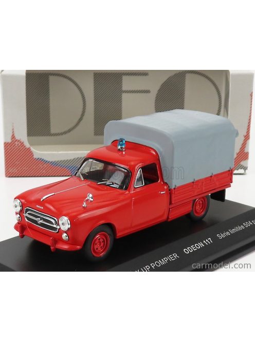 Odeon - Peugeot 403 Pick-Up Closed Sapeurs Pompiers 1967 Red Grey