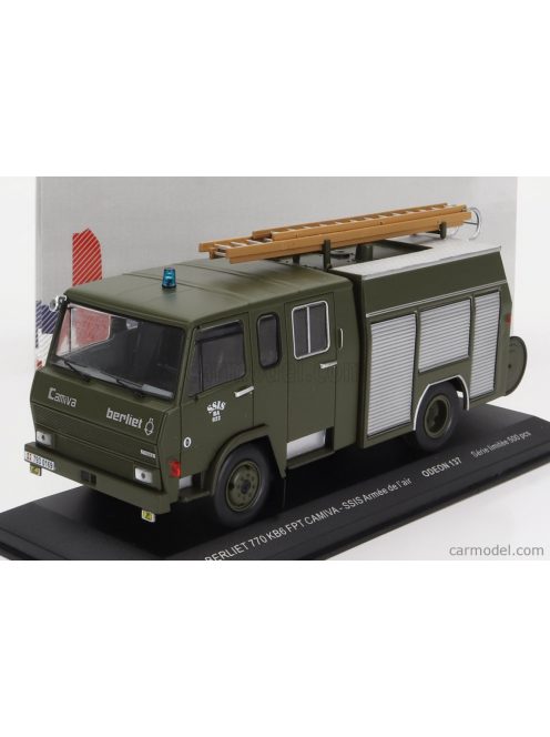 Odeon - Berliet 770 Kb6 Tanker Truck Fpt Camiva Ssis Armee De L'Air Sapeurs Pompiers 1974 Military Green