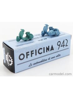   Officina-942 - Piaggio Set 2X Vespa 98 + Vespa 98 Sidecar 1946 Green Light Blue