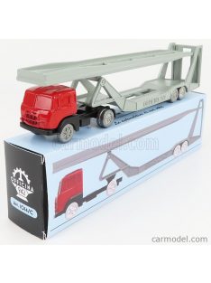   Officina-942 - Fiat 682 T2 Truck Bisarca Car Transporter 1955 Red Silver