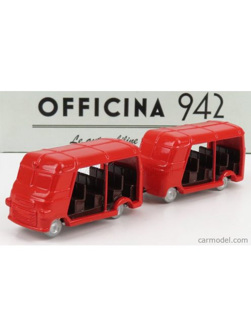 Officina-942 - Fiat 1100 Elr Autotreno Visitatori Fiera Del Levante Carrozzeria Romanazzi 1953 Red