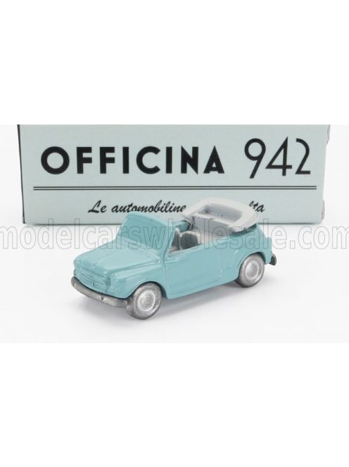 Officina-942 - FIAT 600 MAGGIOLINA CARROZZERIA FRANCIS LOMBARDI CABRIOLET OPEN 1958 LIGHT BLUE