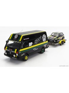   Ottomobile - Volkswagen Rally Set - Volkswagen Lt35 Van + Trailer + Golf Gti Mki Gr.2 Team Bp Racing Volkswagen Sport N 10 Rally Tour De France Automobile 1981 J.Panciatici - P.Thinnes Black Yellow Green