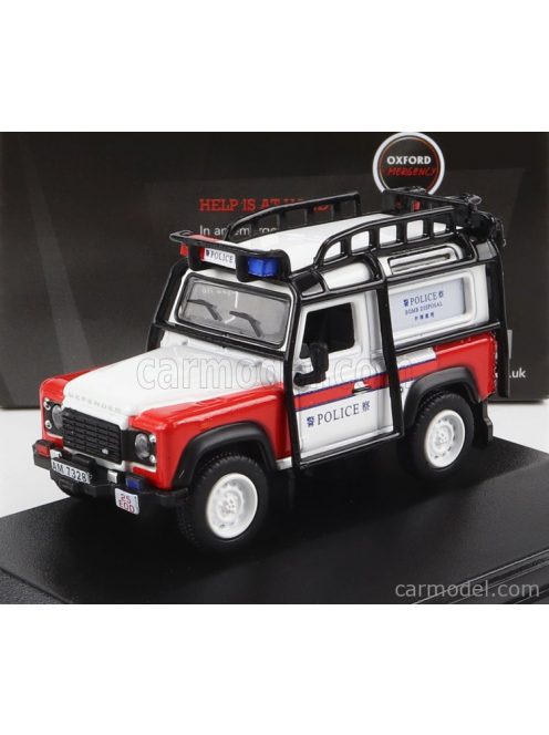 Oxford-Models - Land Rover Defender 90 Metropolitan Police 1983 White Red