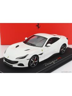   Bbr-Models - Ferrari Portofino M (Modificata) Spider Closed Roof 2020 - Con Vetrina - With Showcase Bianco Cervino - White