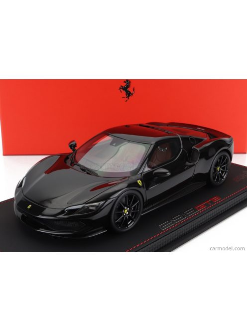 Bbr-Models - Ferrari 296 Gtb Hybrid 830Hp V6 2021 - Con Vetrina - With Showcase Nero 1250 - Black