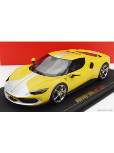   Bbr-Models - Ferrari 296 Gtb Assetto Fiorano 2022 - Con Vetrina - With Showcase Giallo Modena - Yellow Silver