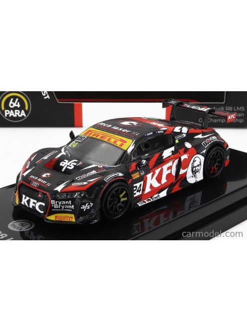 Paragonmodels - Audi R8 Lms Team Kfc Racing N 24 Australian Gt Championship 2018 T.Bates - D.Gaunt Black Red