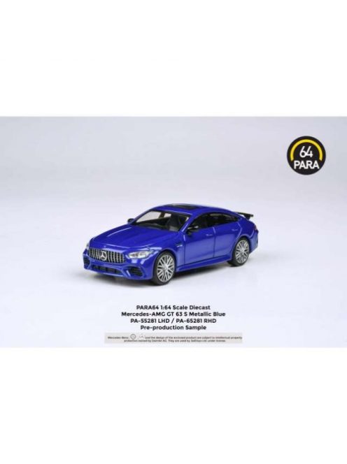 Para64 - 1:64 2019 Mercedes-Benz Amg Gt63 S Left Hand Drive, Metallic Blue