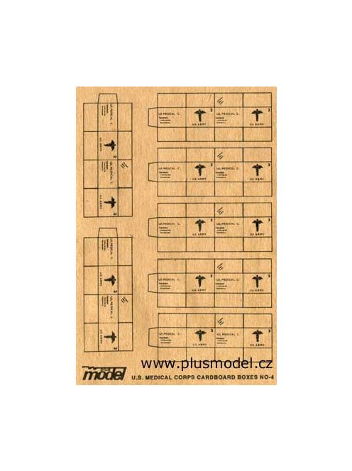 Plus Model - U.S. Medizin-Transp. Kartons WW II