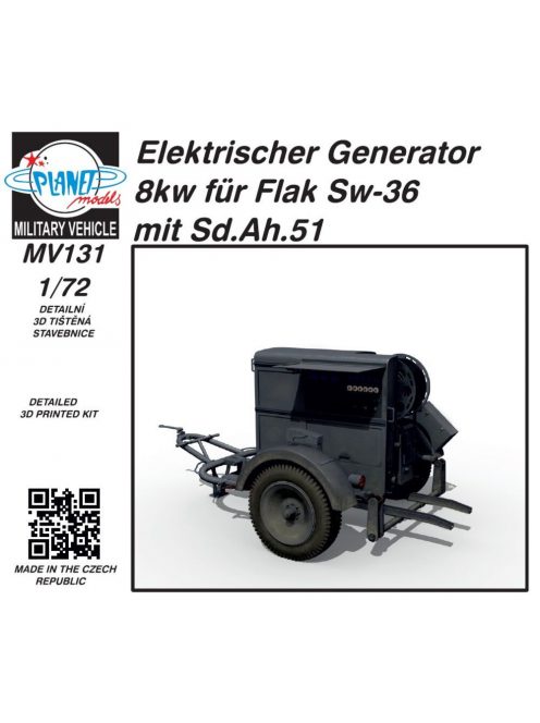 Planet Models - Elektrischer Generator 8kw für Flak Sw-36) mit Sd.Ah.51 1/72