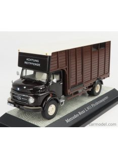   Premium Classixxs - Mercedes Benz L911 Truck Achtung Reitpferde Trasporto Bestiame 1969 - Livestock Transporter 2 Tone Brown