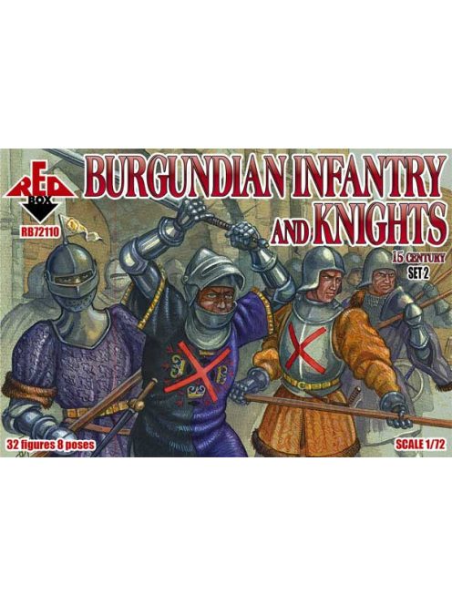 Red Box - Burgundian infantry a.knights,15th centu set 2