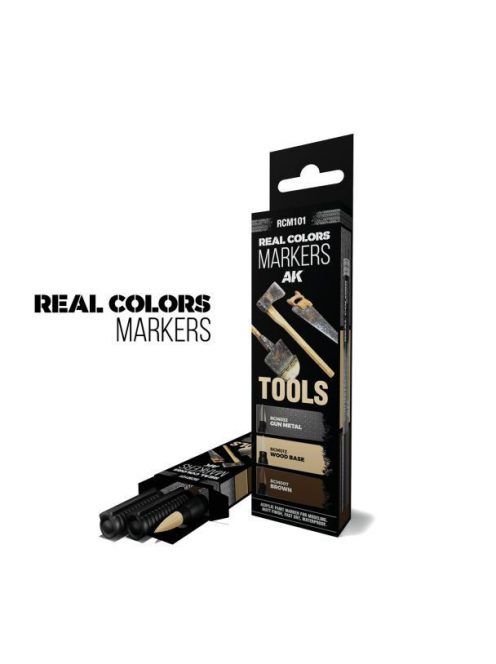 AK-Interactive - RCM101 TOOLS - SET 3 REAL COLORS MARKERS